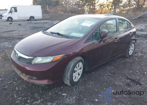 2012 Honda Civic Lx from USA, damaged, VIN 19XFB2F54CE071927